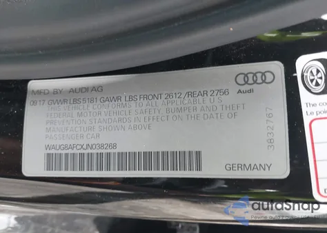 2018 Audi A6 2.0T Premium из США, поврежденный, VIN WAUG8AFCXJN038268